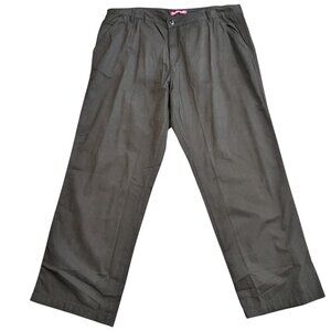 Woman Within Womens 20W Pants Black Natural Fit Twill Pleated Straight Leg Dress